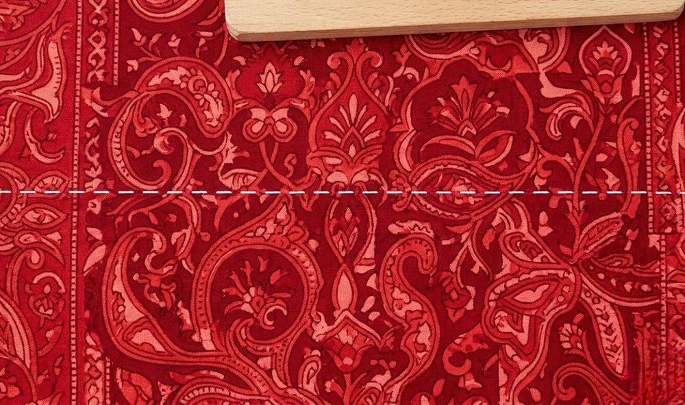 Premium Cotton Rayon Printed Fabric – Hand Block Print (100 GSM, 58" Width)