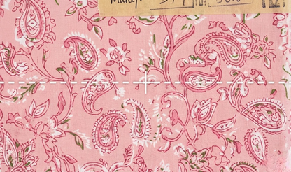 Premium Cotton Rayon Printed Fabric – Hand Block Print (100 GSM, 58" Width)