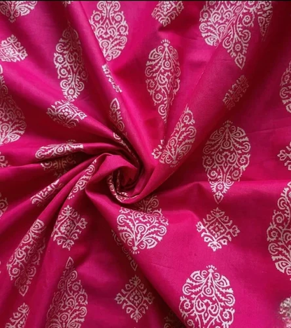 Premium Rayon Printed Fabric – Ethnic Floral Motif (Liva Certified, 58" Width)