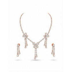 Rose Gold Floral CZ Bridal Set | Innovate Art Impex